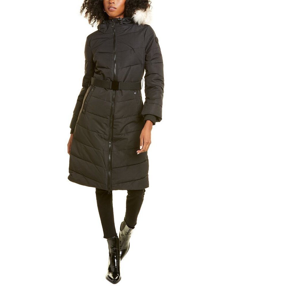 NOIZE CAPRI BELTED LONG PARKA - Picture 3 of 6